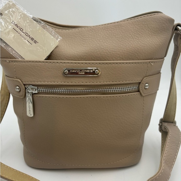 DAVID JONES PARIS NWT Camel Crossbody Bag - Picture 2 of 14